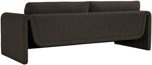 Stylus Brown Boucle Fabric Sofa 198Brown-S Meridian Furniture