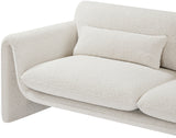 Stylus Cream Boucle Fabric Loveseat 198Cream-L Meridian Furniture