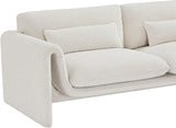 Stylus Cream Boucle Fabric Loveseat 198Cream-L Meridian Furniture