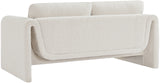 Stylus Cream Boucle Fabric Loveseat 198Cream-L Meridian Furniture