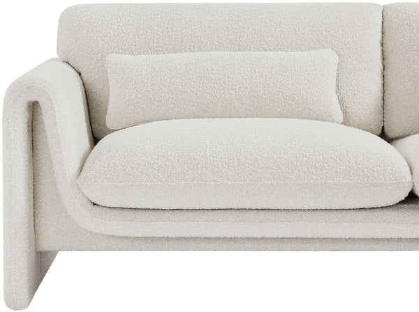 Stylus Cream Boucle Fabric Sofa 198Cream-S Meridian Furniture