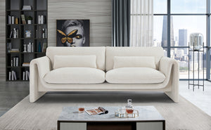 Stylus Cream Boucle Fabric Sofa 198Cream-S Meridian Furniture