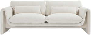 Stylus Cream Boucle Fabric Sofa 198Cream-S Meridian Furniture