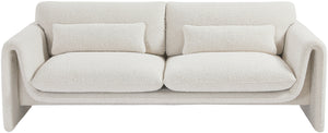 Stylus Cream Boucle Fabric Sofa 198Cream-S Meridian Furniture
