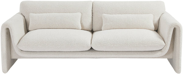 Stylus Cream Boucle Fabric Sofa 198Cream-S Meridian Furniture