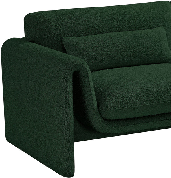 Stylus Green Boucle Fabric Chair 198Green-C Meridian Furniture