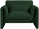 Stylus Green Boucle Fabric Chair 198Green-C Meridian Furniture