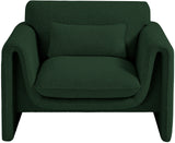 Stylus Green Boucle Fabric Chair 198Green-C Meridian Furniture