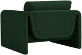 Stylus Green Boucle Fabric Chair 198Green-C Meridian Furniture