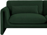 Stylus Green Boucle Fabric Loveseat 198Green-L Meridian Furniture