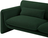 Stylus Green Boucle Fabric Loveseat 198Green-L Meridian Furniture