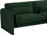 Stylus Green Boucle Fabric Loveseat 198Green-L Meridian Furniture