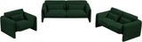 Stylus Green Boucle Fabric Loveseat 198Green-L Meridian Furniture