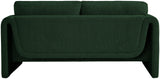 Stylus Green Boucle Fabric Loveseat 198Green-L Meridian Furniture