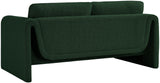 Stylus Green Boucle Fabric Loveseat 198Green-L Meridian Furniture