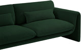 Stylus Green Boucle Fabric Loveseat 198Green-L Meridian Furniture