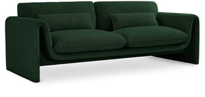 Stylus Green Boucle Fabric Sofa 198Green-S Meridian Furniture