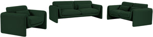 Stylus Green Boucle Fabric Sofa 198Green-S Meridian Furniture
