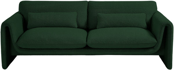 Stylus Green Boucle Fabric Sofa 198Green-S Meridian Furniture