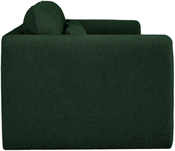 Stylus Green Boucle Fabric Sofa 198Green-S Meridian Furniture