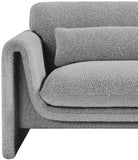 Stylus Grey Boucle Fabric Chair 198Grey-C Meridian Furniture