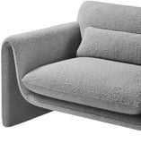 Stylus Grey Boucle Fabric Chair 198Grey-C Meridian Furniture