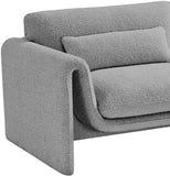 Stylus Grey Boucle Fabric Chair 198Grey-C Meridian Furniture