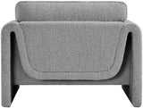 Stylus Grey Boucle Fabric Chair 198Grey-C Meridian Furniture