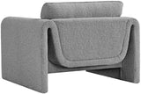 Stylus Grey Boucle Fabric Chair 198Grey-C Meridian Furniture