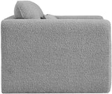 Stylus Grey Boucle Fabric Chair 198Grey-C Meridian Furniture