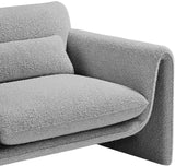 Stylus Grey Boucle Fabric Chair 198Grey-C Meridian Furniture