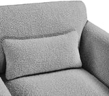 Stylus Grey Boucle Fabric Chair 198Grey-C Meridian Furniture