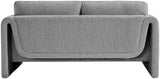 Stylus Grey Boucle Fabric Loveseat 198Grey-L Meridian Furniture