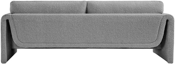 Stylus Grey Boucle Fabric Sofa 198Grey-S Meridian Furniture