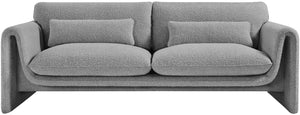 Stylus Grey Boucle Fabric Sofa 198Grey-S Meridian Furniture