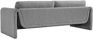 Stylus Grey Boucle Fabric Sofa 198Grey-S Meridian Furniture