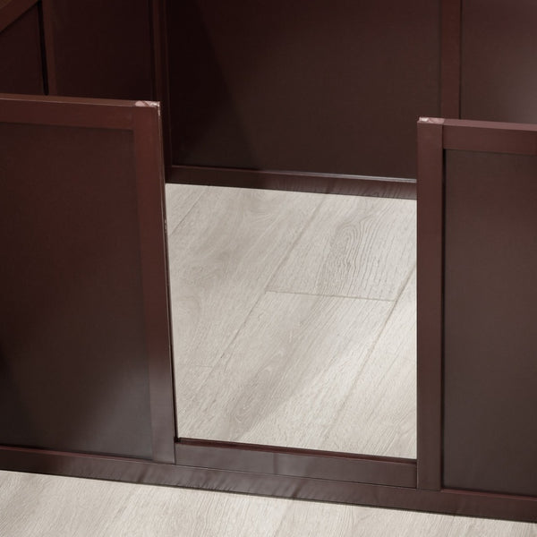 English Elm Pawhut Whelping Box For Dogs - Spacious, Durable, Two-Room Design With Removable Doors, Coffee Finish W2225P200572-GIGA