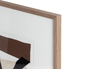 Sunpan FAMILY DYNAMICS II - 40" Tactile Art Piece in Dark Brown Frame for Dynamic Wall Decor & Style A0423
