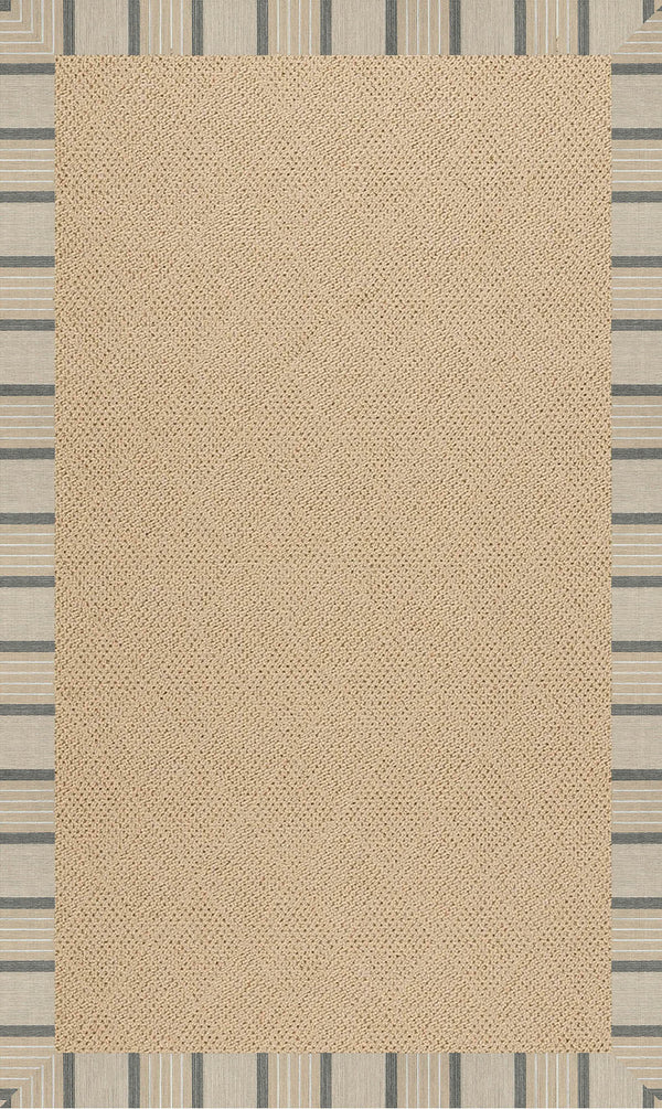 Capel Rugs Creative Concepts - Customizable Indoor & Outdoor Rugs With Fade And Stain Resistance For Unique Style Cove Pebble 100% Olefin Base,Single Border 1990rs05000800755