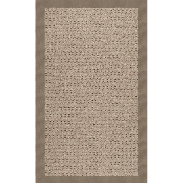 Capel Rugs Creative Concepts - Customizable Zoe Collection Rug For Indoor & Outdoor Elegance And Style Canvas Taupe 100% Olefin Base W,Border 1991rs07090709737