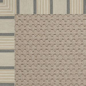 Capel Rugs Creative Concepts - Customizable Zoe Collection Rug For Indoor & Outdoor Elegance And Style Cove Pebble 100% Olefin Base W,Border 1991gs0709755
