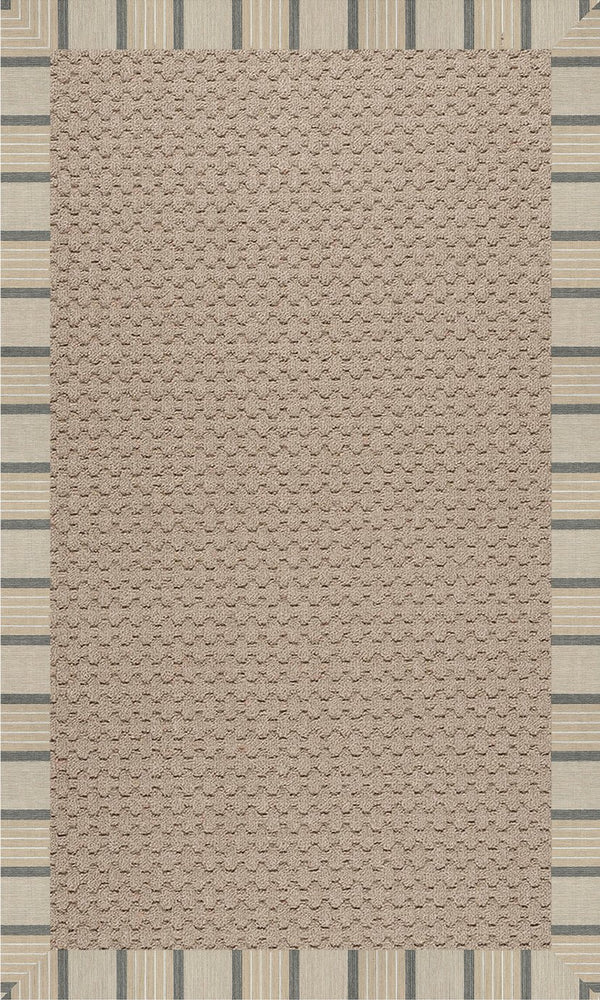 Capel Rugs Creative Concepts - Customizable Zoe Collection Rug For Indoor & Outdoor Elegance And Style Cove Pebble 100% Olefin Base W,Border 1991rs00240036755