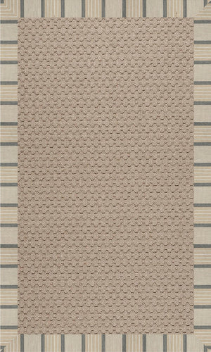 Capel Rugs Creative Concepts - Customizable Zoe Collection Rug For Indoor & Outdoor Elegance And Style Cove Pebble 100% Olefin Base W,Border 1991rs05000800755