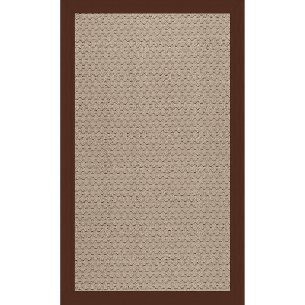 Capel Rugs Creative Concepts - Customizable Zoe Collection Rug For Indoor & Outdoor Elegance And Style Canvas Bay Brown 100% Olefin Base W,Border 1991rs00240036787