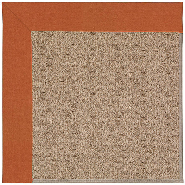 Capel Rugs Creative Concepts - Customizable Zoe Collection Rug For Indoor & Outdoor Elegance And Style Canvas Rust 100% Olefin Base W,Border 1991rs07090709837