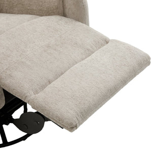 English Elm Manual Recliner Swivel Rocker Massage Chair Chenille Nursery and Living Room Seat Oatmeal N763P347287O