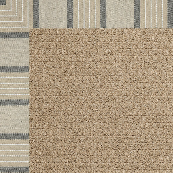 Capel Rugs Creative Concepts - Customizable Indoor/Outdoor Zoe Collection Rugs For Unique Style & Durability Cove Pebble 100% Olefin Base W,Border 1992gs0600755