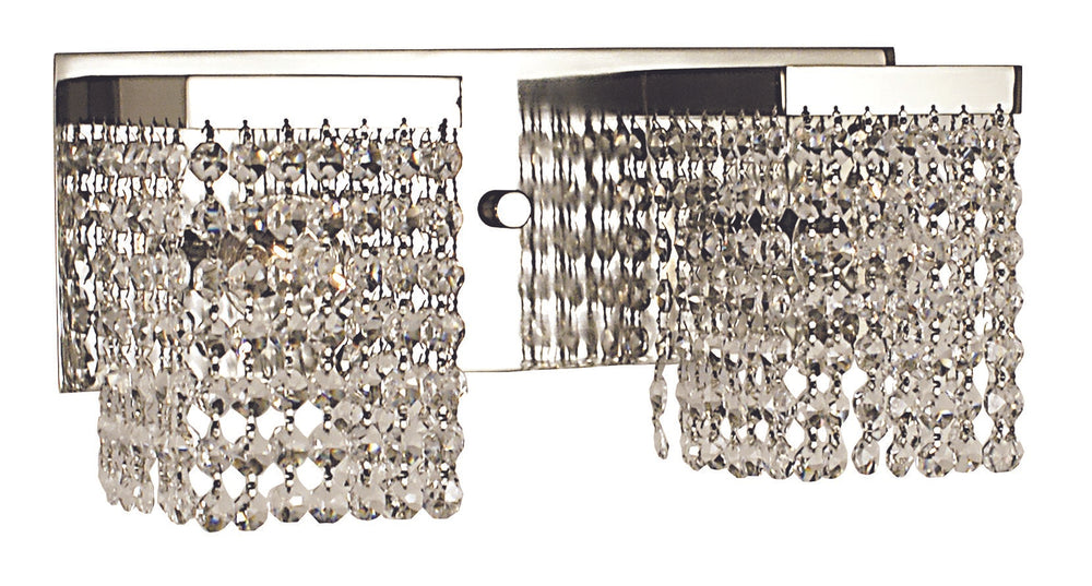 Framburg 2-light Elegant Crystal Gemini Sconce - Handcrafted Luxury Lighting For Timeless Home Decor Polished Nickel Metal 4742 Pn