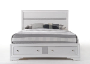English Elm White Queen Bed With Smart Storage, Led Touch Lighting & No Box Spring – Modern Bedroom Centerpiece B062S00542-GIGA