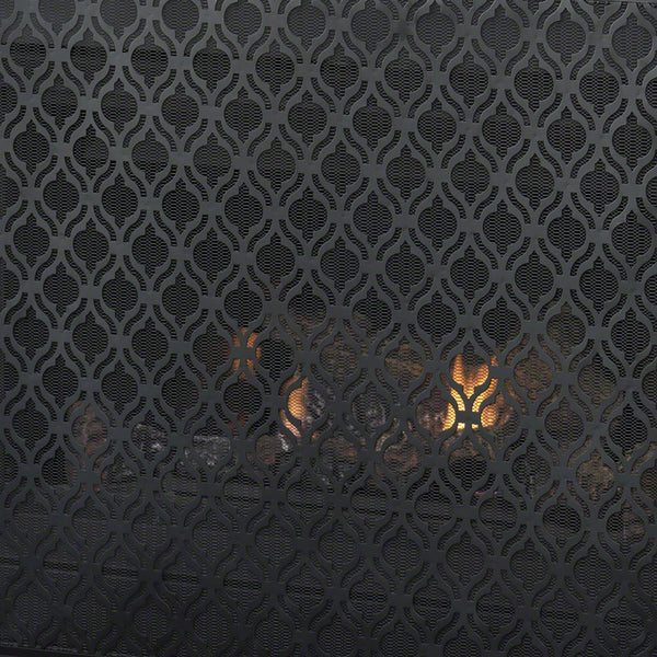 English Elm Christopher Knight Home® - FIRE Iron Single Panel Elmer Fireplace Screen — Durable Decorative Hearth Shield Protects Home Interiors Black 61130.00BLK